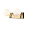 Z-Lite Parsons 2 Light Vanity, Matte Black, Olde Brass & Opal 477-2V-MB-OBR - alternate 6